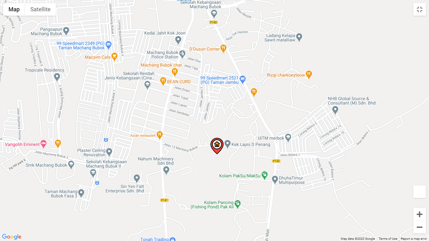 Map of Gated & Guarded Courtyard Villas @ Bukit Mertajam