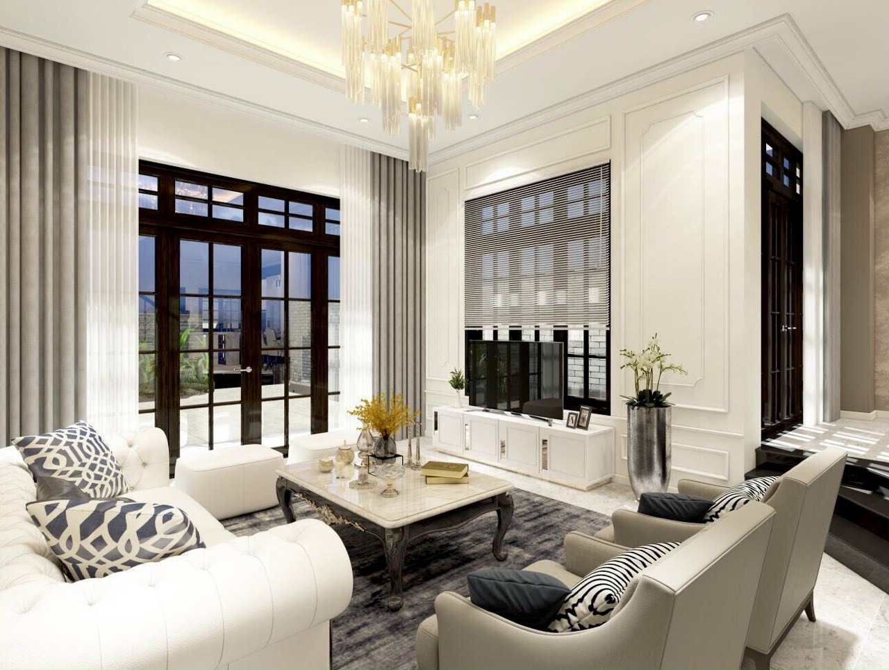 BIỆT THỰ SONG LẬP, NGAY NGÃ TƯ NVL VÀ NG THỊ THẬP, FULL NỘI THẤT image