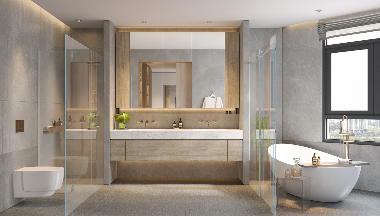 Biệt thự góc 2 mặt tiền Verosa Park Khang Điền, 416m2, 4 tầng, Sân vườn riêng image