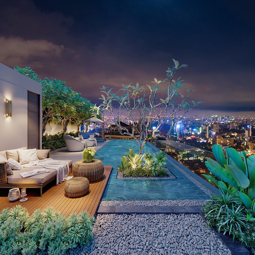 PENTHOUSE SERENITY SKY VILLA, 4 BEDROOMS, BARE SHELL, SUPER NICE VIEW image