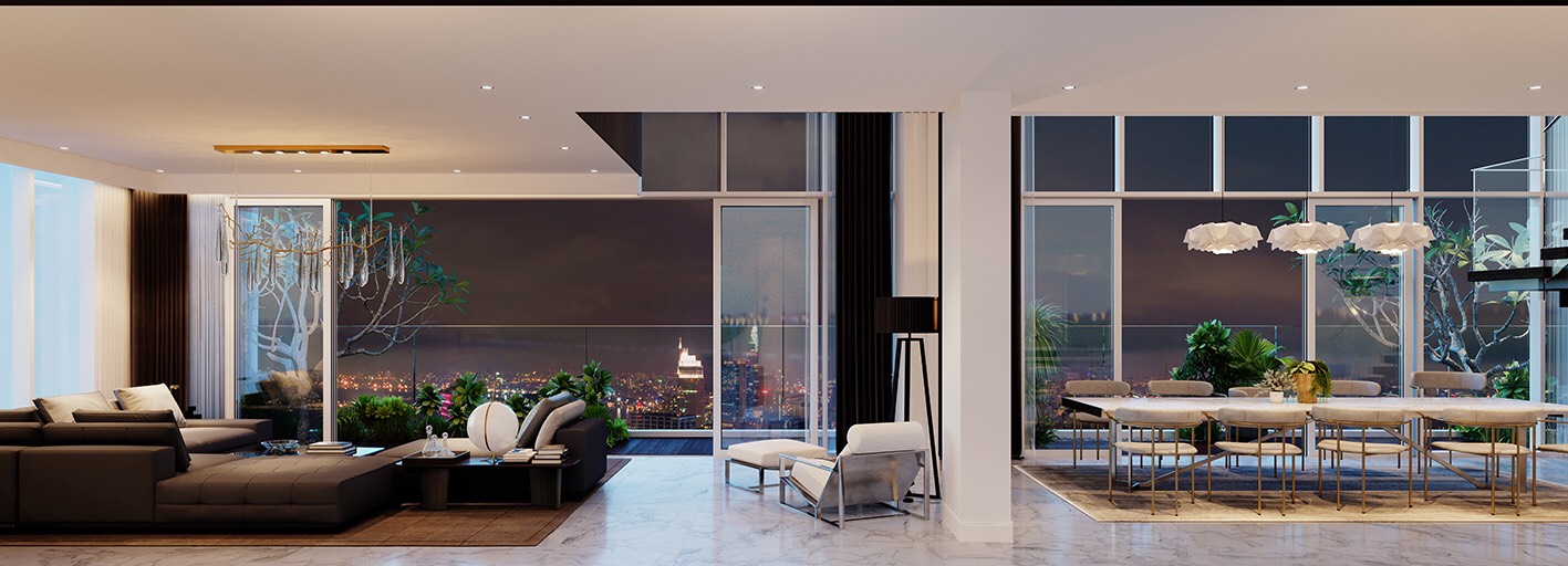 PENTHOUSE SERENITY SKY VILLA, 4 BEDROOMS, BARE SHELL, SUPER NICE VIEW image