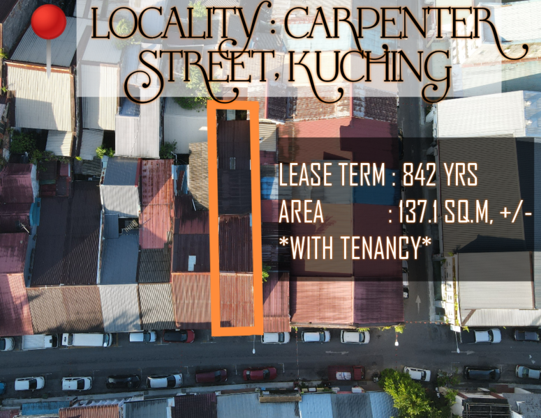 2 Storey Shop (intermediate) @ Carpenter Street Kuching