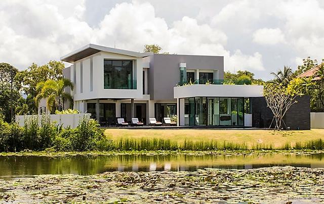 Luxury modern two-storey lake view pool villa in Laguna Homes (SUC-1057) image