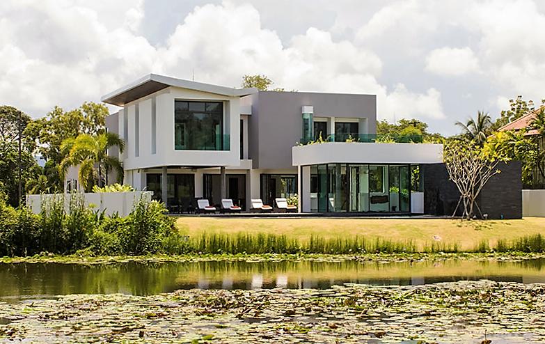 Luxury modern two-storey lake view pool villa in Laguna Homes (SUC-1057) image