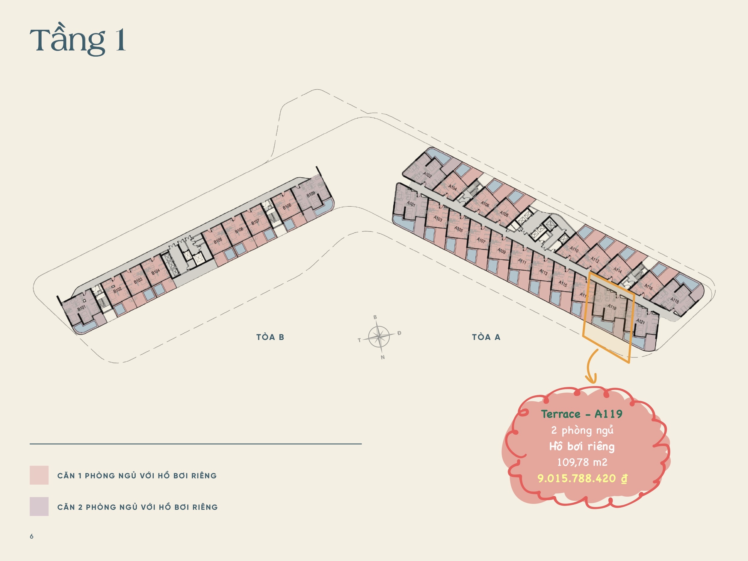 TERRACE 2 BEDROOMS, IXORA HO TRAM BY FUSION, 110M2, PRIVATE SWIMMING POOL image