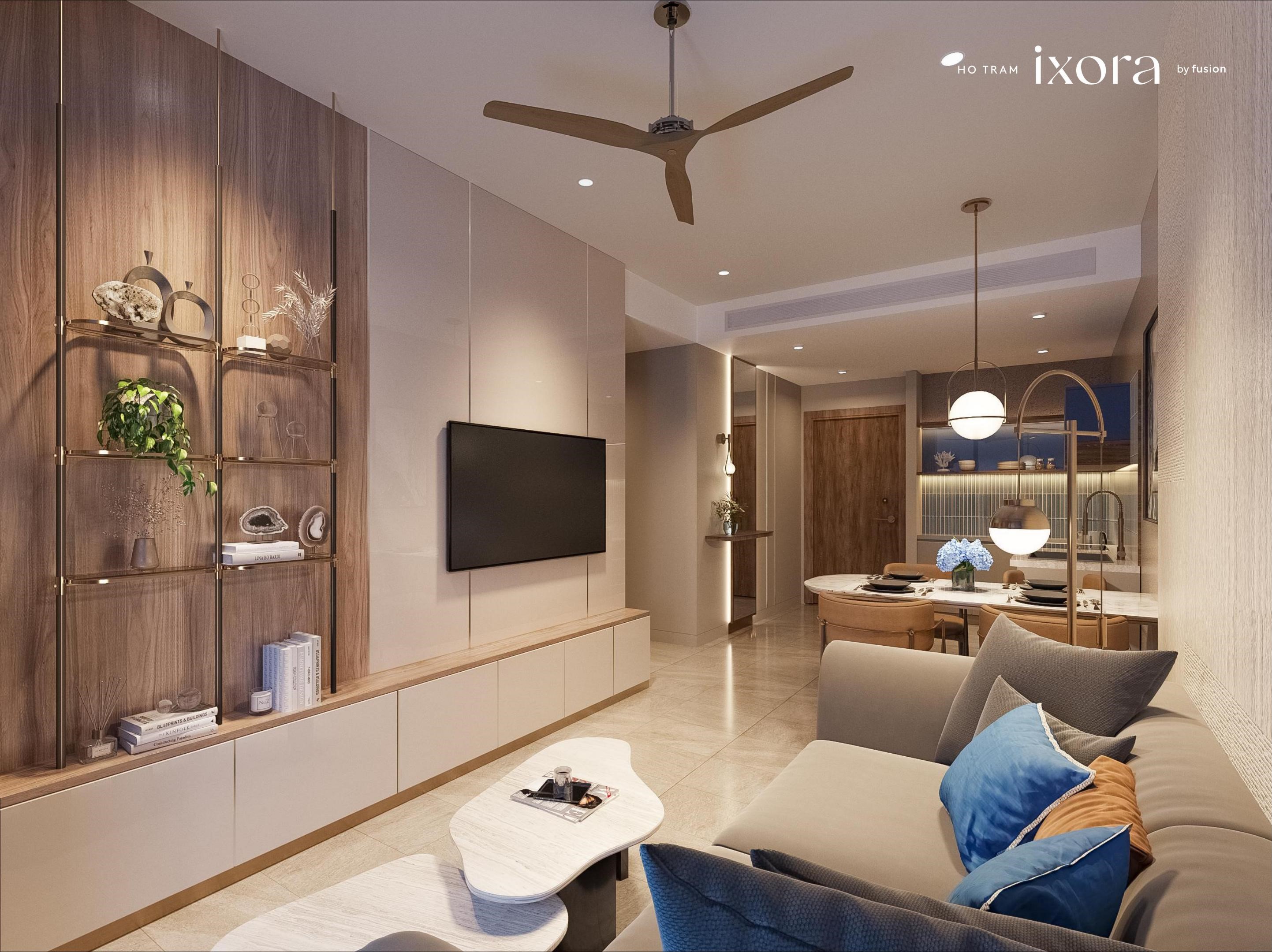 CORNER 2 BEDROOMS - IXORA HỒ TRÀM BY FUSION, SEA VIEW, FULLY HIGH-END FURNISHED image