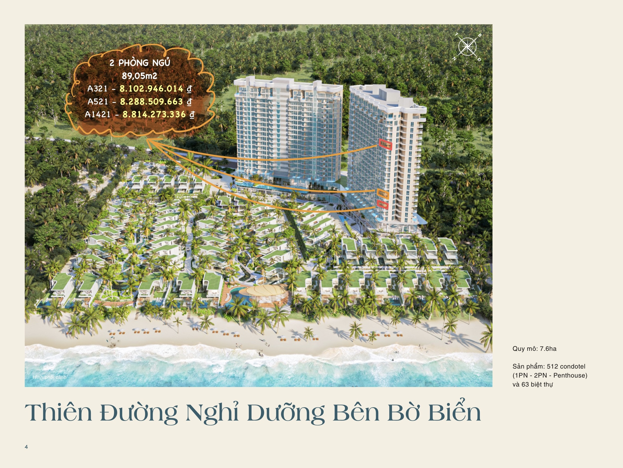 CORNER 2 BEDROOMS - IXORA HỒ TRÀM BY FUSION, SEA VIEW, FULLY HIGH-END FURNISHED image