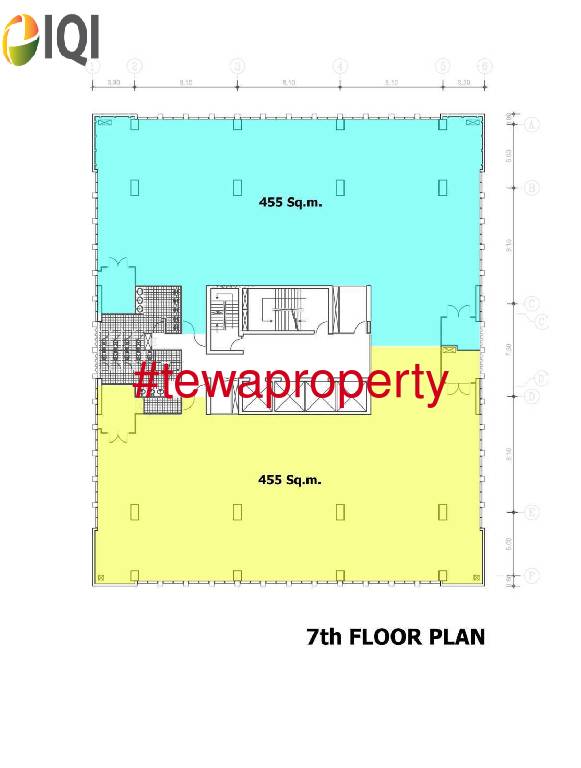 Office Space for Rent at SPE Tower, 7th Floor, near BTS sanampao Total Area: 910 square meters (Can be subdivided - 450 square meters each). image