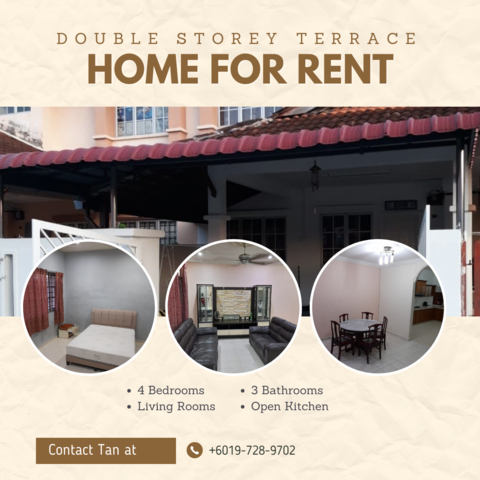 Double Storey Terrace House Taman Tasik Utama Ayer Keroh for Rent image