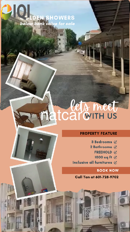 Below Bank Value FREEHOLD Golden Showers Condo at Klebang Melaka for Sale  image