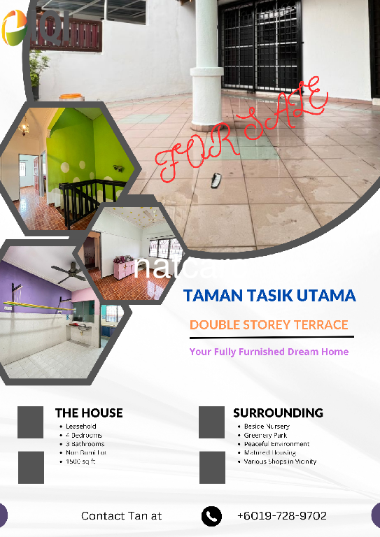 Double Storey Terrace House Taman Tasik Utama for Sale RM 390k image
