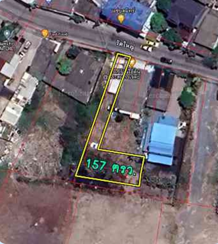 Empty land for sale, 157 square wah For sale 3,500,000 baht  Land next to the road in the area of ​​Wat Yai, Wat Laem Pha Pha, Suksawat, in Khlong Bang Pla Kot. Phra Samut Chedi image