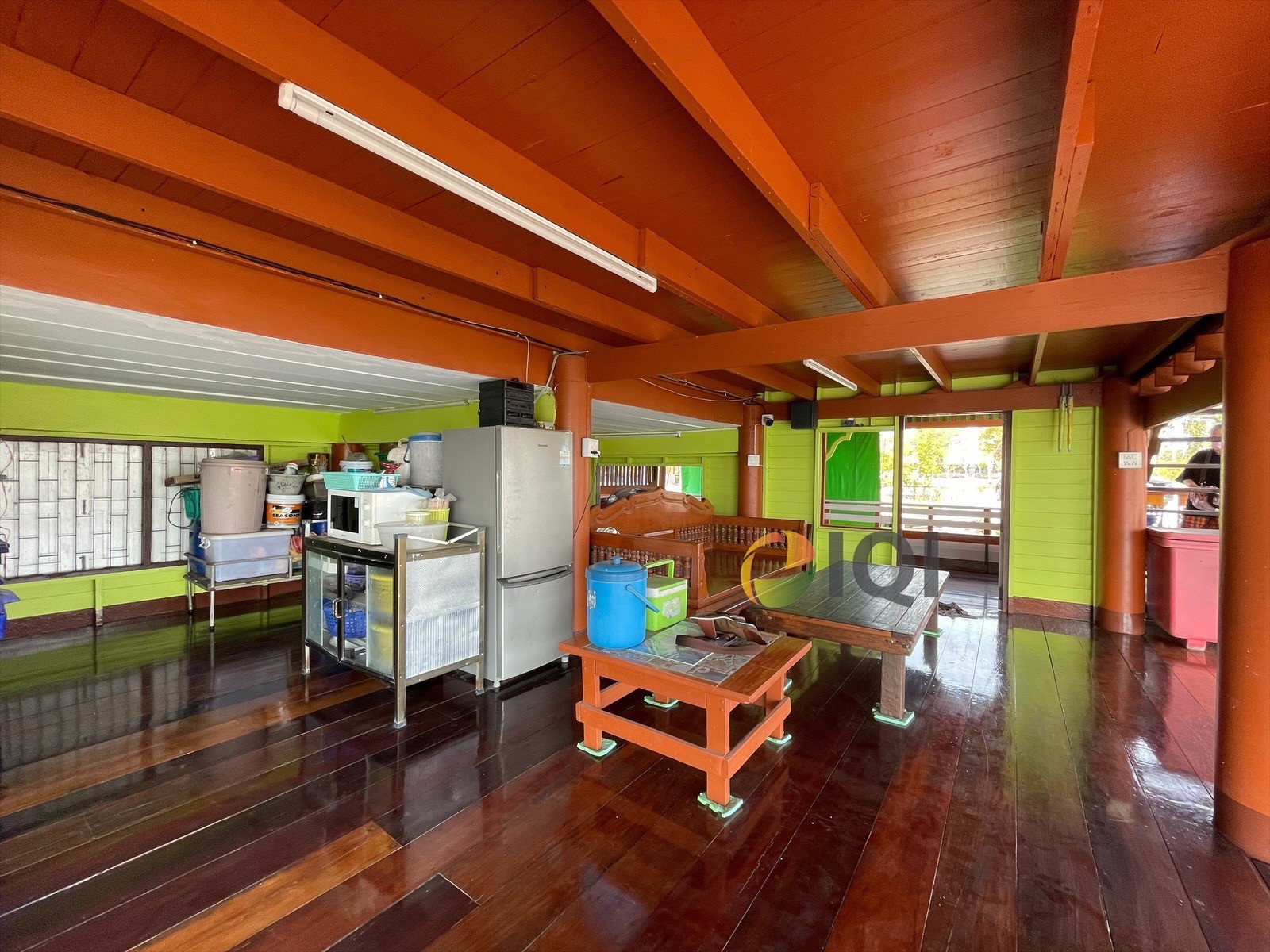 Land for sale with building It is a vacation home with a sea bass pond around the house.  For sale 7,000,000 baht Phra Samut Chedi District Samut Prakan Province image