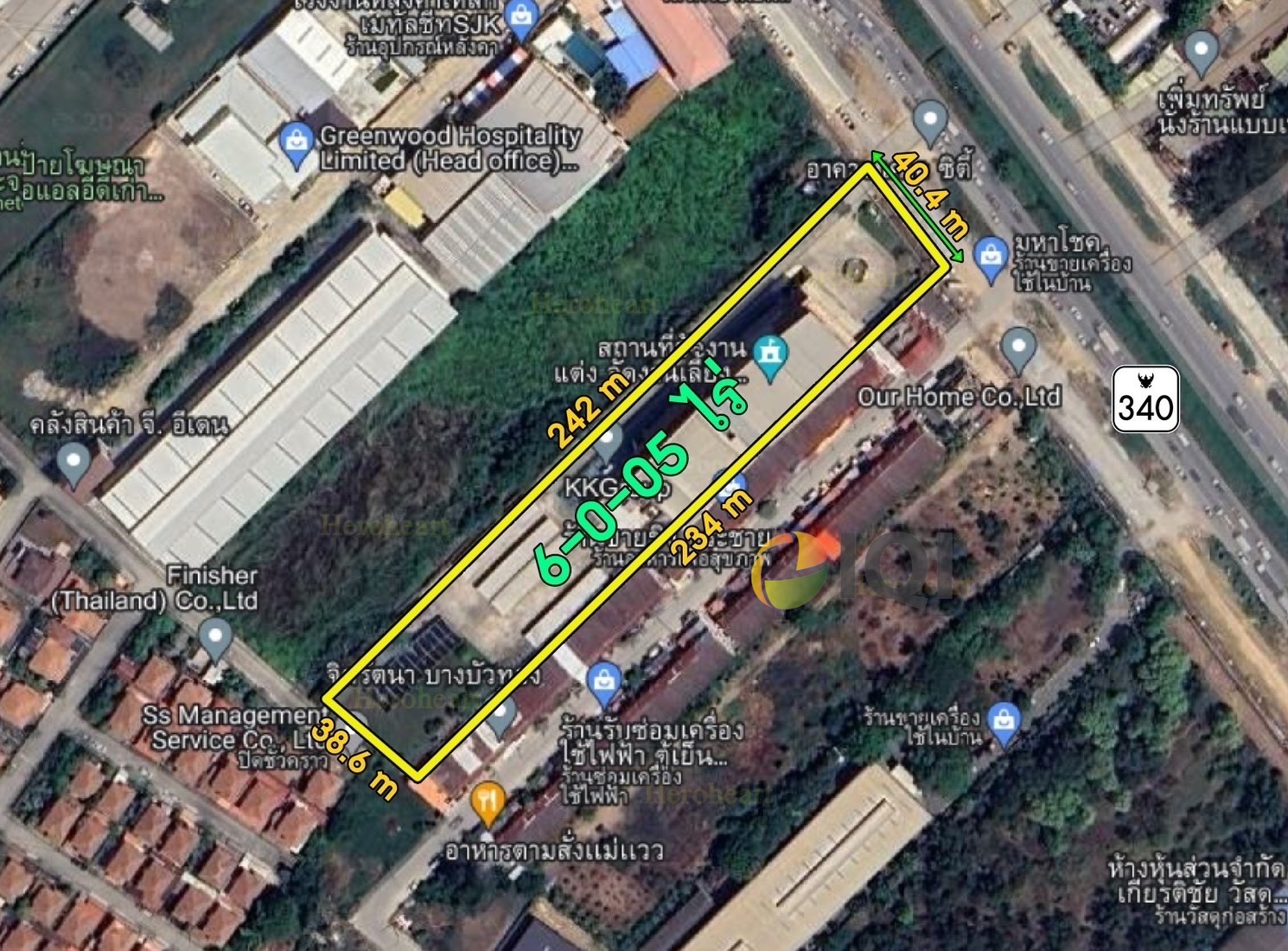 Empty land for sale with buildings 6-0-5 rai, Bang Bua Thong, Nonthaburi image