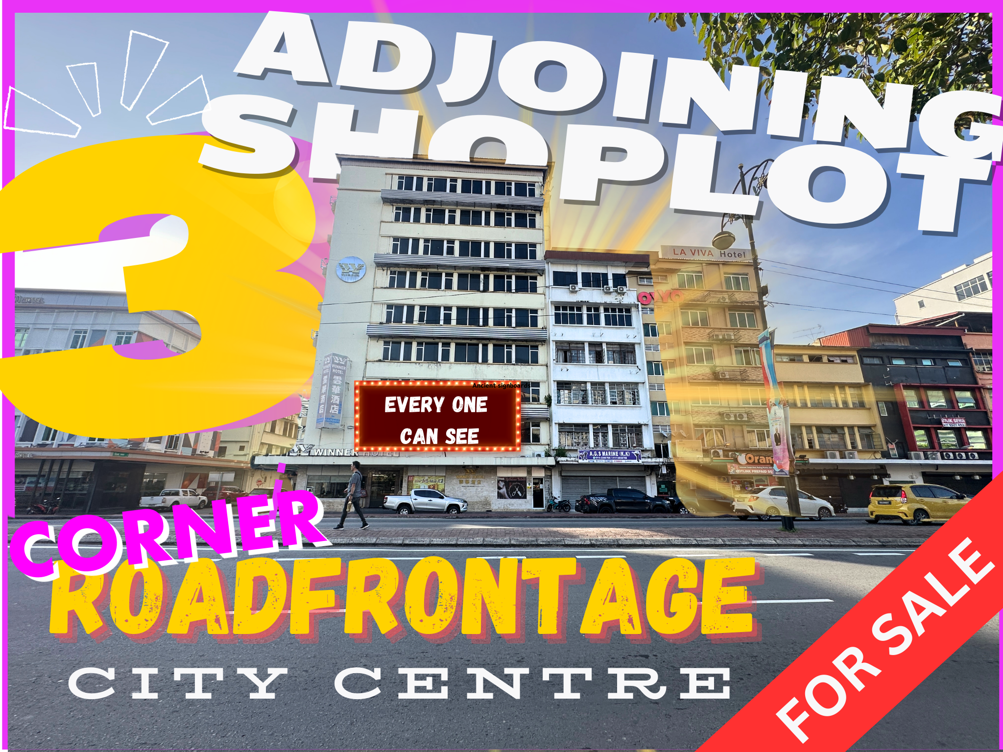 Corner 3 Adjoing Shoplot Kampung Air Kota Kinabalu City Centre Near To Gaya Street image