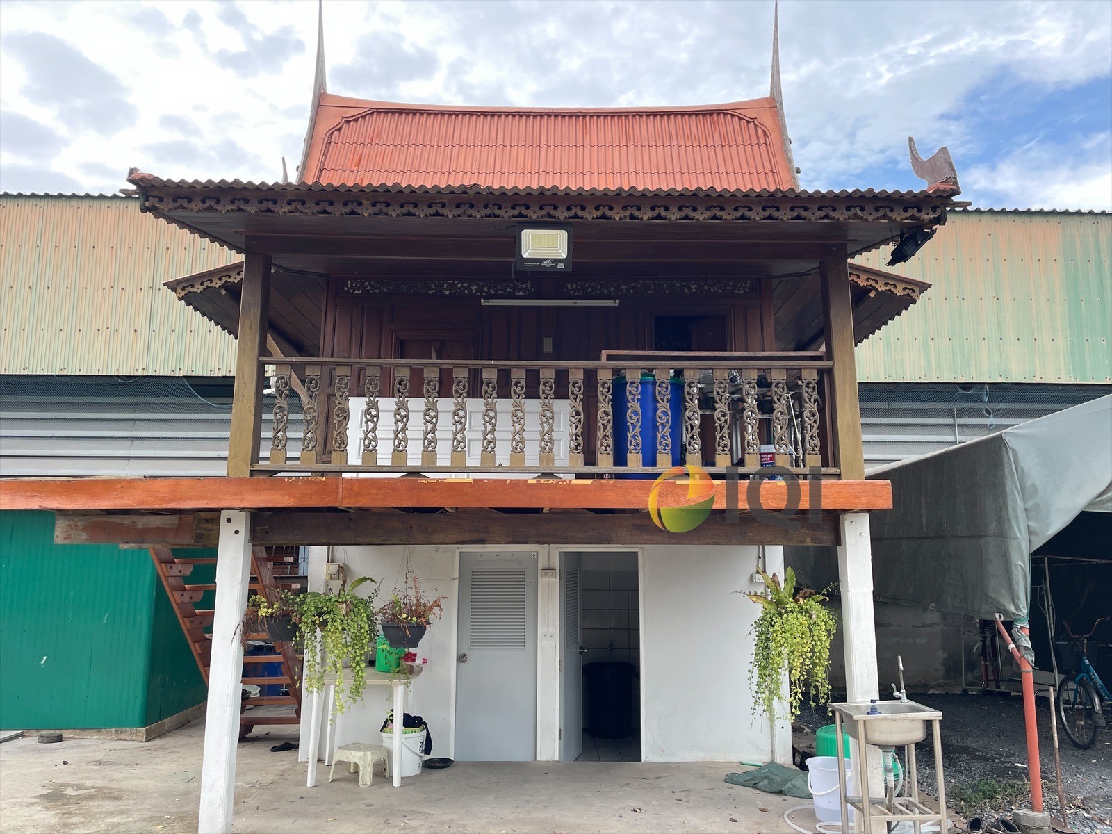 Land for sale 4-0-10 rai with office building and 3-storey house, Bang Bua Thong - Suphan Buri Road image
