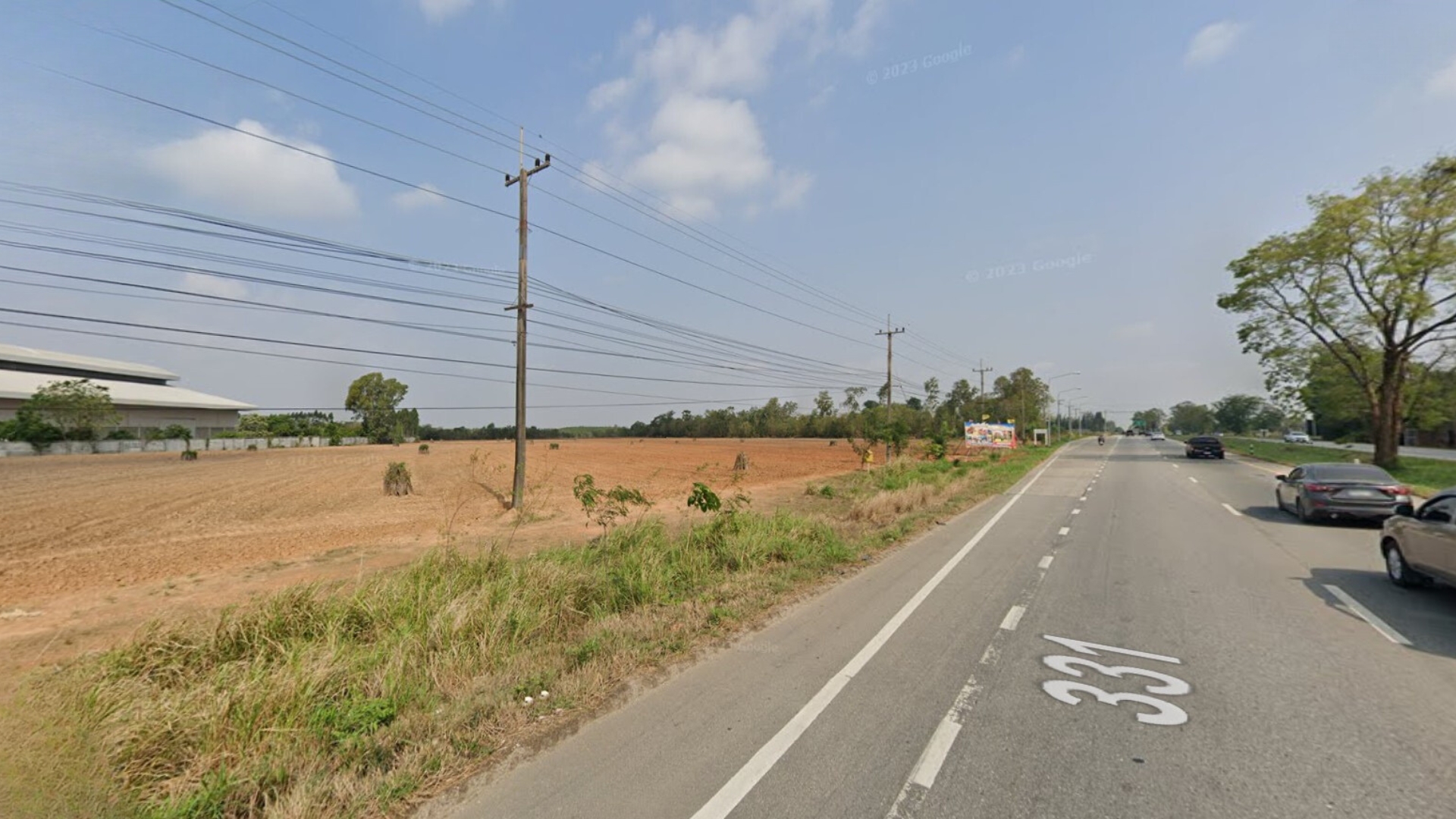 ขายที่ติดถนนใหญ่8 เลนส์  หมายเลข 331  (สัตหีบ-พนมสารคาม) พนัสนิคม ชลบุรี-ปราจีน หน้ากว้างติดถนนถึง 250 เมตร image