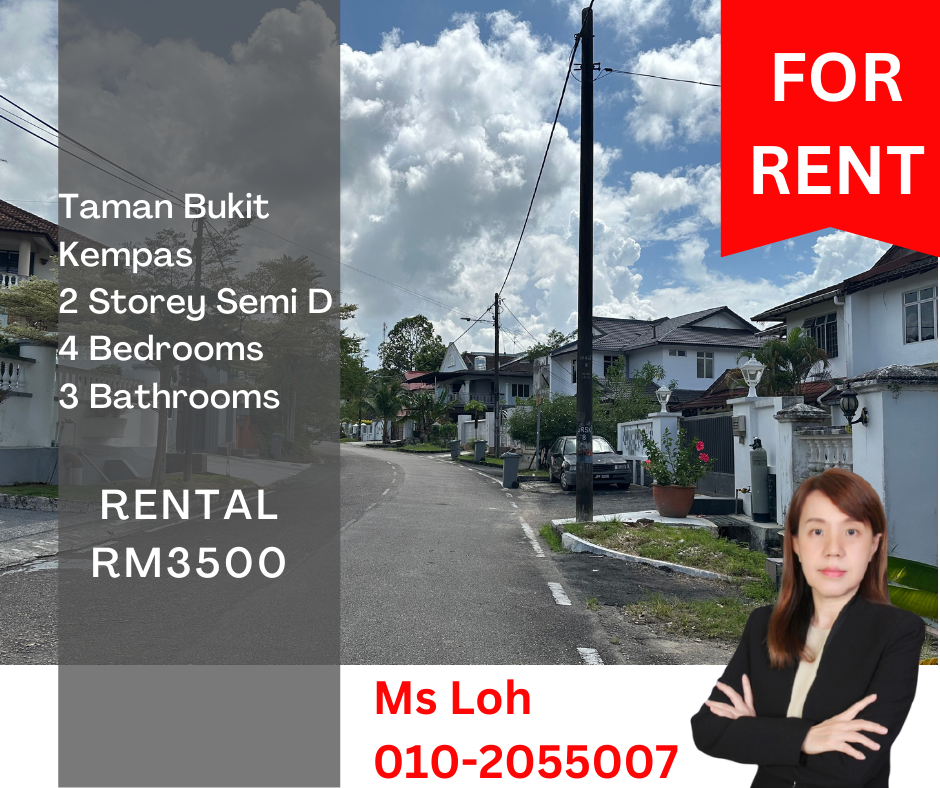 Taman Bukit Kempas 2 Storey Semi D House for Rent image