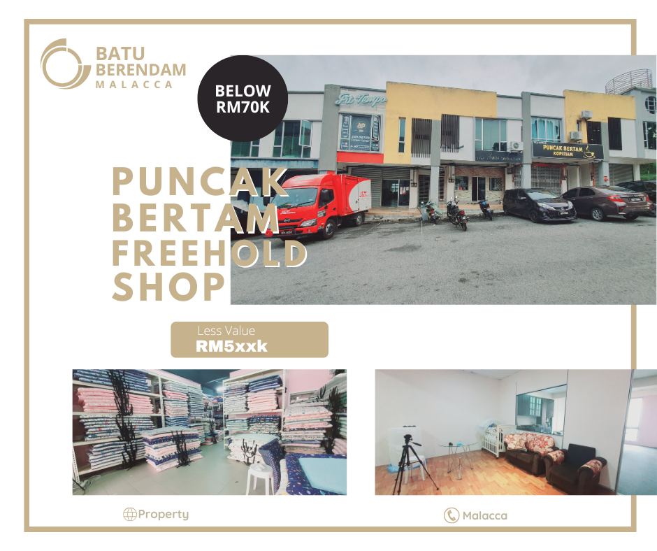 Below Value 10% or RM70K Freehold Shop Puncak Bertam Batu Berendam image
