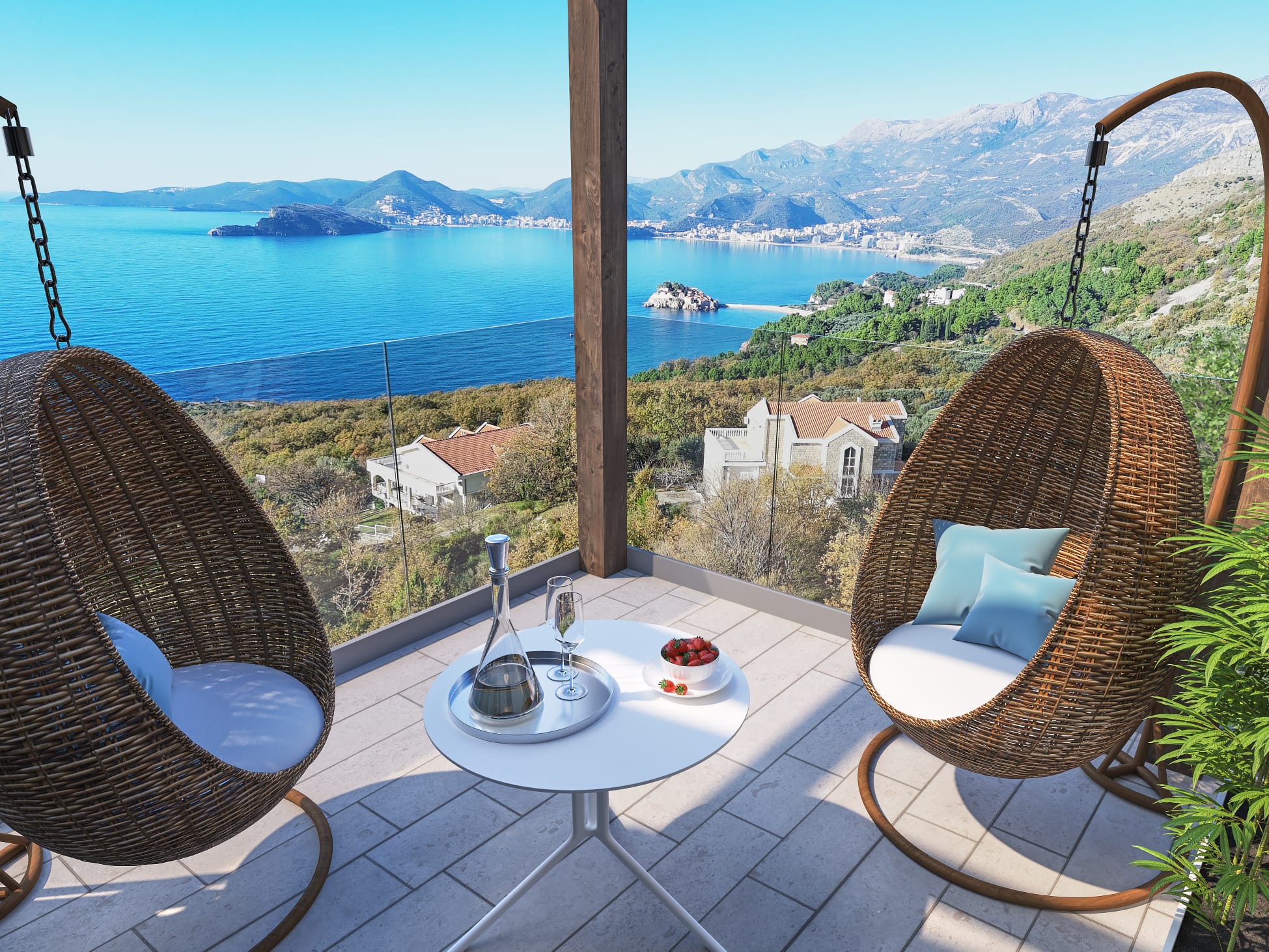 Two Sea-View Villas with Pools in Budva Riviera image