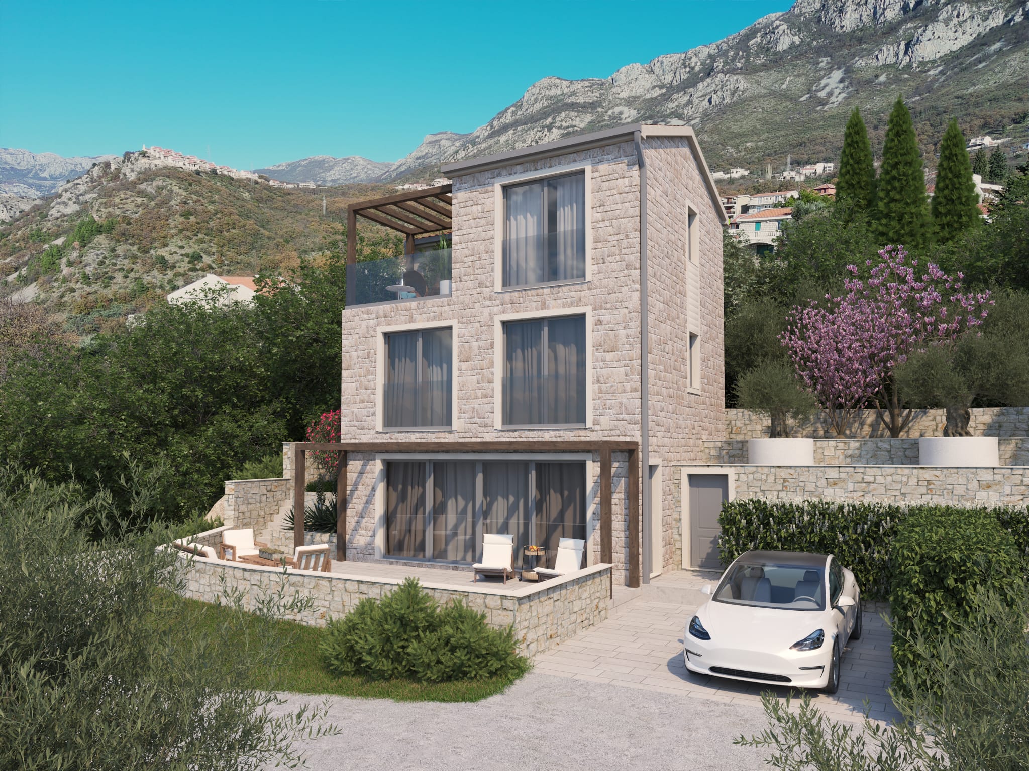 Two Sea-View Villas with Pools in Budva Riviera image
