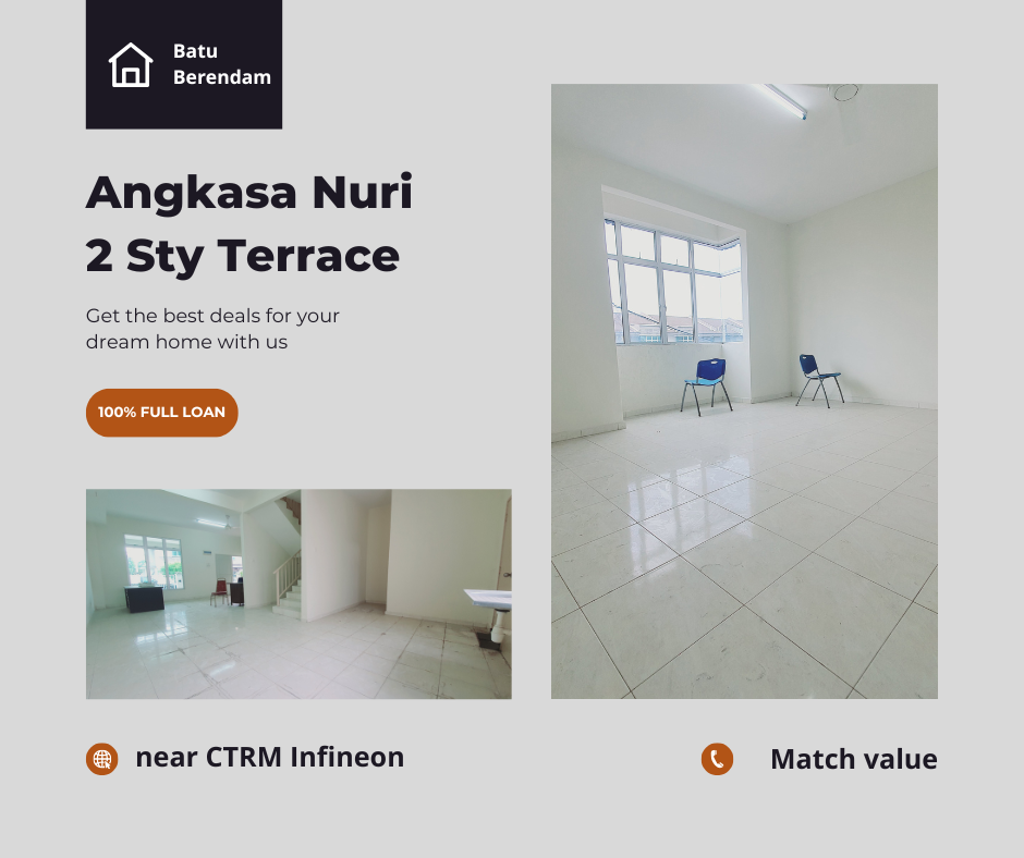 100% Full Loan 2 Sty Teres Angkasa Nuri Infineon CTRM Batu Berendam image