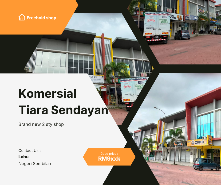 Freehold Ready Tenant RM3300 Big 20 x 85 Komersial Tiara Sendayan Labu image