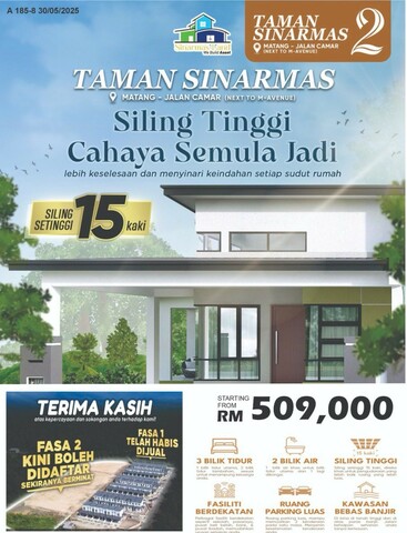 Single Storey Terrace at Taman Sinarmas 2 open for booking image