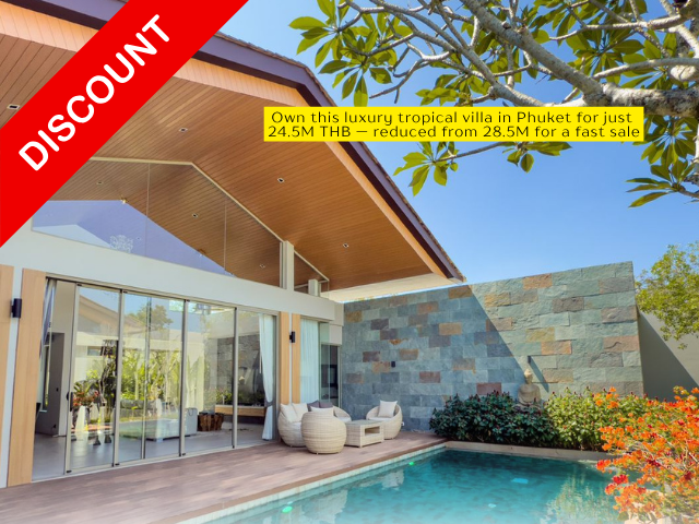 Urgent resale alert! Own this luxury tropical villa in Phuket for just 24.5M THB — reduced from 28.5M for a fast sale. Act fast before it’s gone! photo
