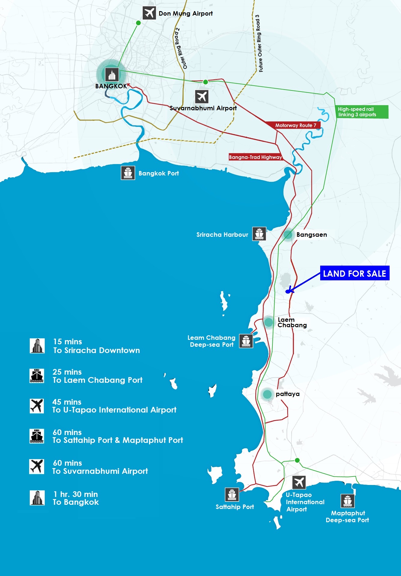 Land for sale Sriracha, Chonburi, area 251 rai, high potential image