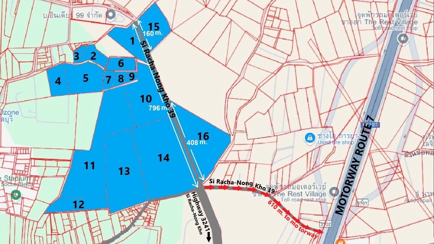 Land for sale Sriracha, Chonburi, area 251 rai, high potential image