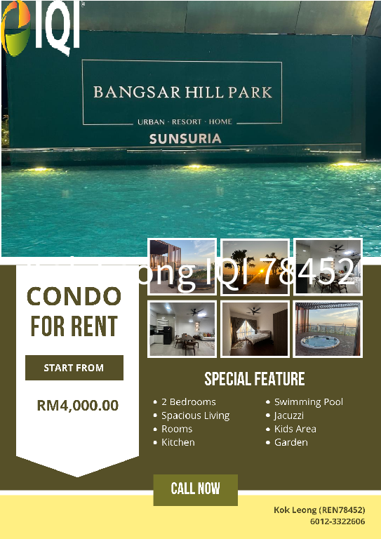 Bangsar Hill Park (Phase 1 : Verdura) Fully Furnished 2R,2B  Condominium for rent image
