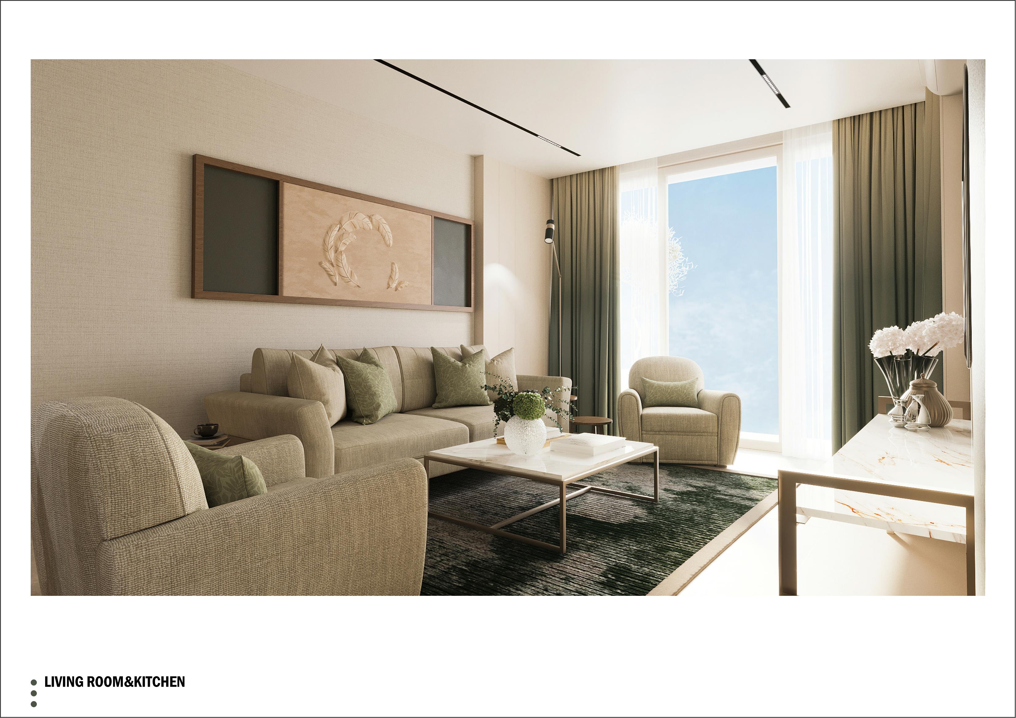 First-line one-bedroom apartments in the Marin Bay complex image