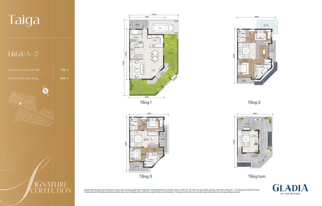 GLADIA KHANG DIEN - TOWNHOUSE - PRIVATE GARDEN - SELLING PRICE: 49,682,528,648 VND (EXCL. VAT) image