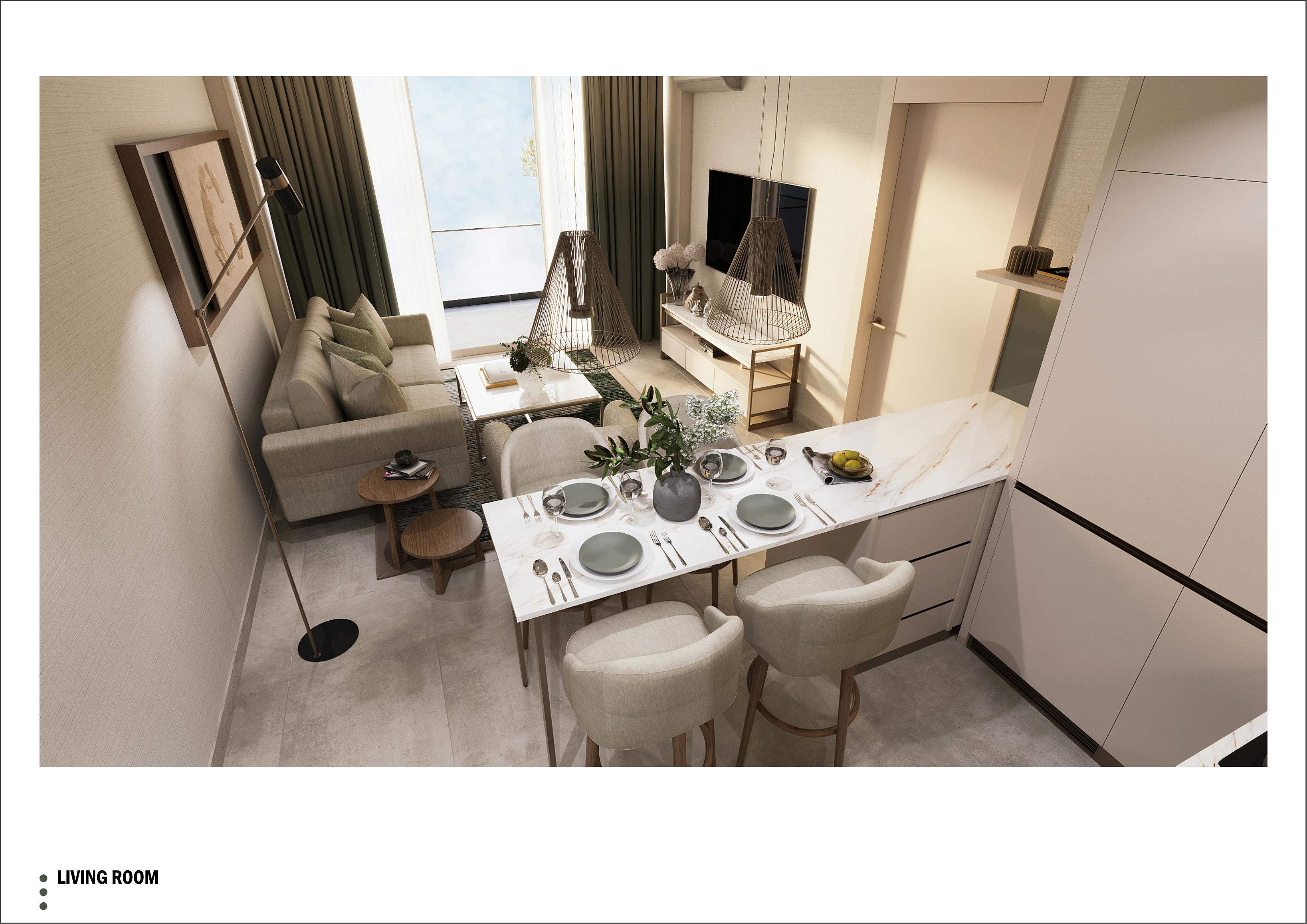 First-line two-bedroom apartments in the Marin Bay complex image
