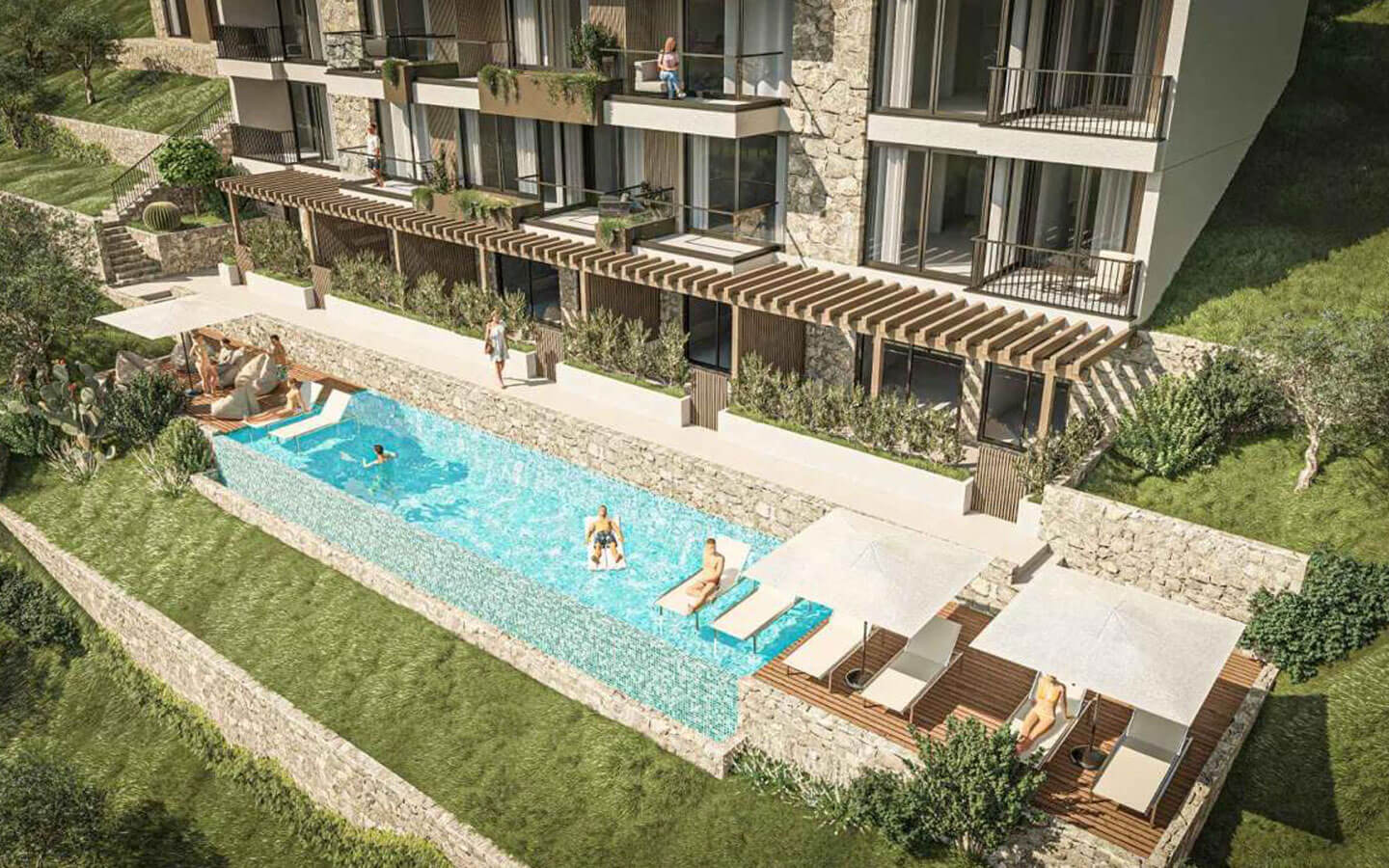 Two-bedroom apartment in the Aren Village residence buildings, Budva image