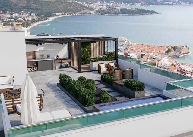Two-bedroom apartment in the Aren Village residence buildings, Budva image