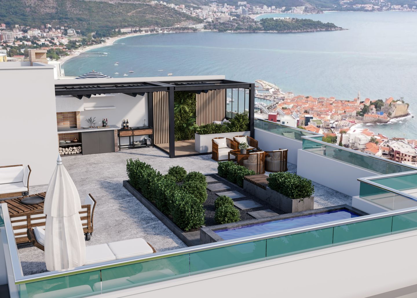 Two-bedroom apartment in the Aren Village residence buildings, Budva image