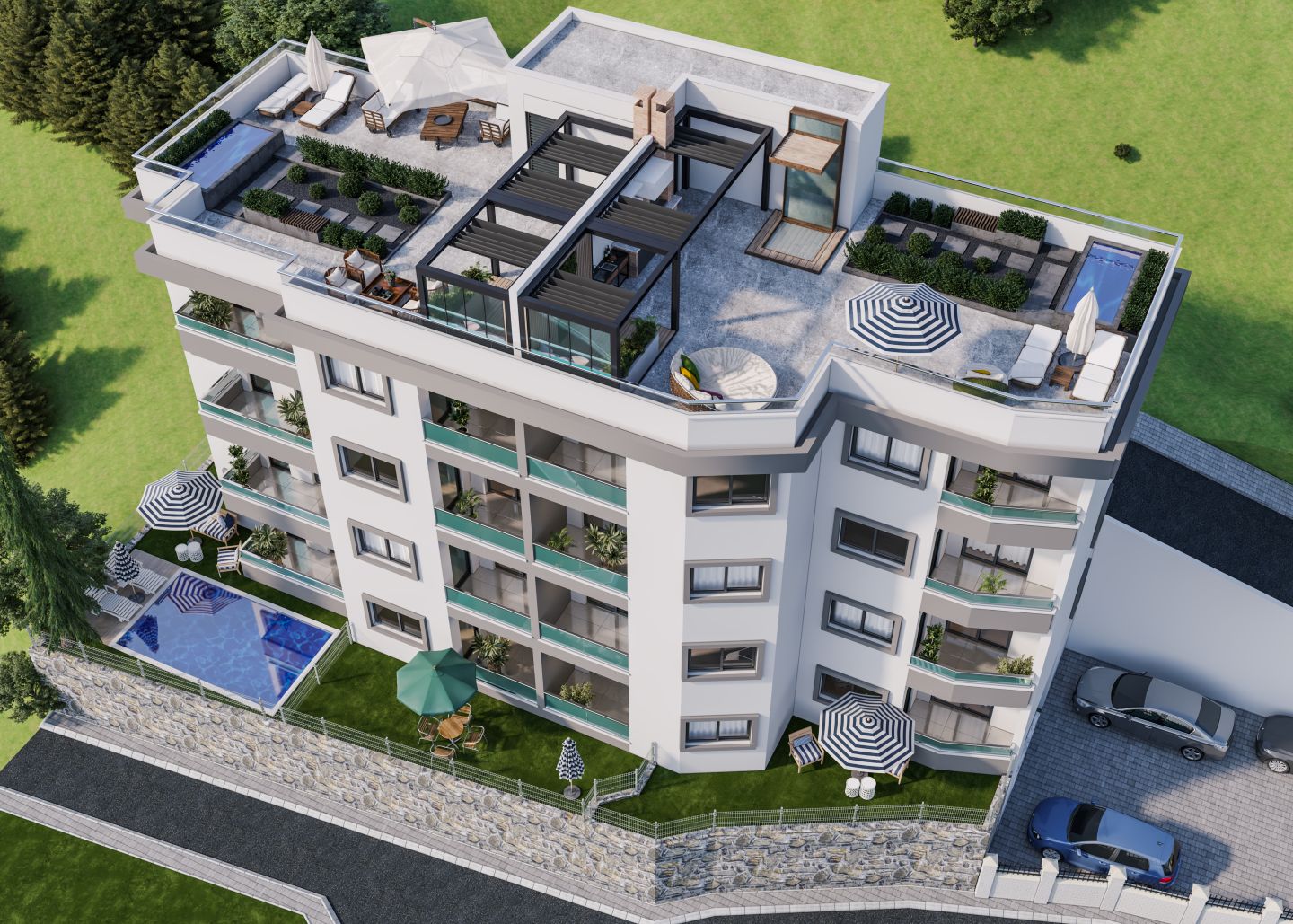 Two-bedroom apartment in the Aren Village residence buildings, Budva image