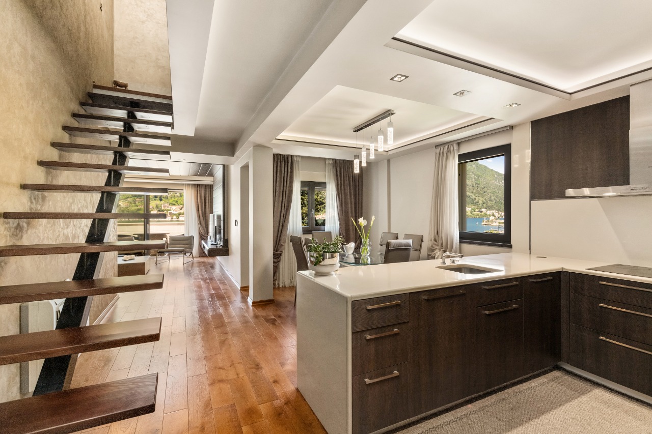 Modern apartment with sea view in Dobrota image