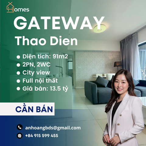 GATEWAY THAO DIEN, 2 PHÒNG NGỦ, VIEW CITY, GIÁ BÁN: 13.5 TỶ image