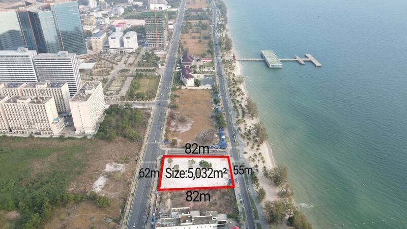 Land in from of Otres Beach