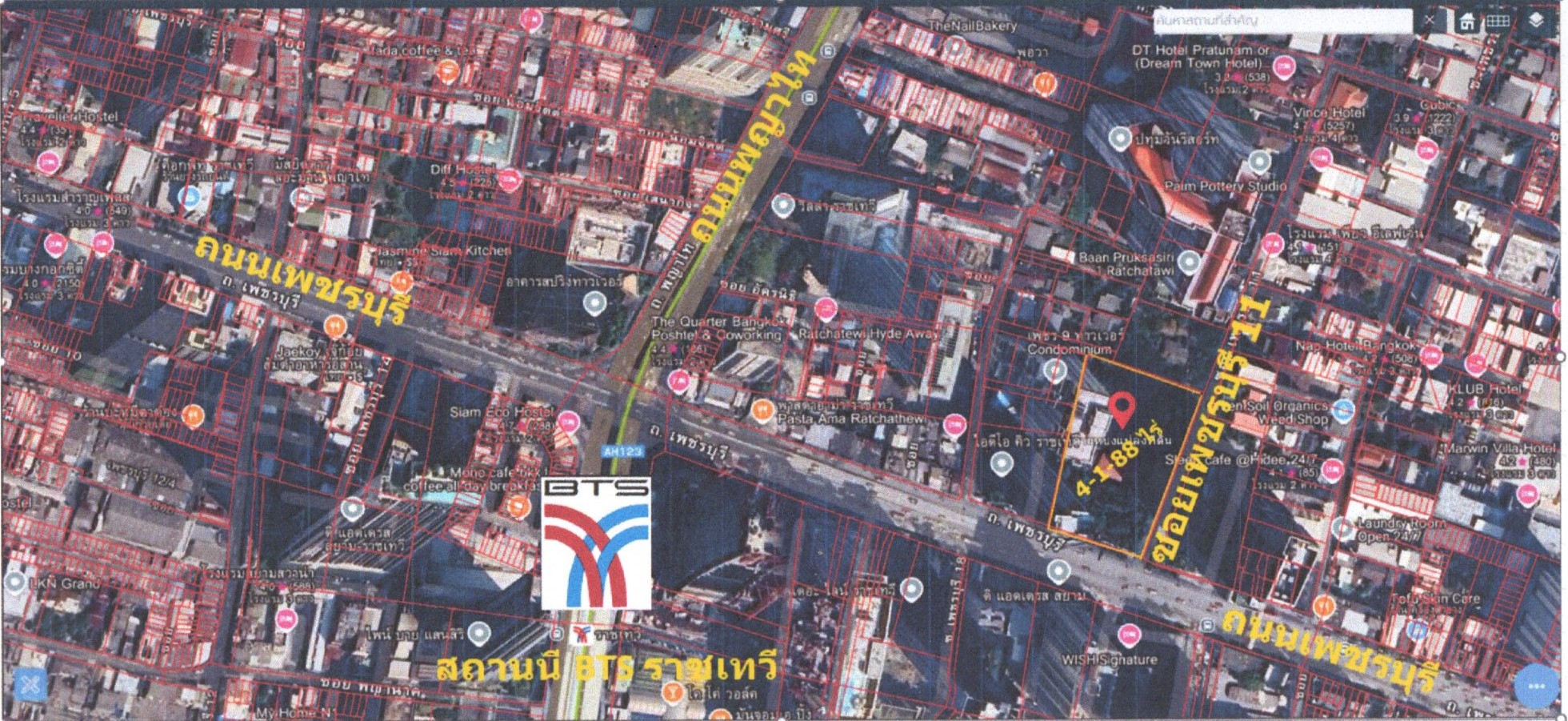 Land for Sale – 7152 square meters on Phetchaburi Road, Adjacent to Phetchaburi Soi 11 image