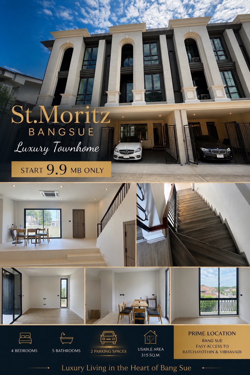 St. Moritz Bangsue Luxury 3-Storey Townhome image
