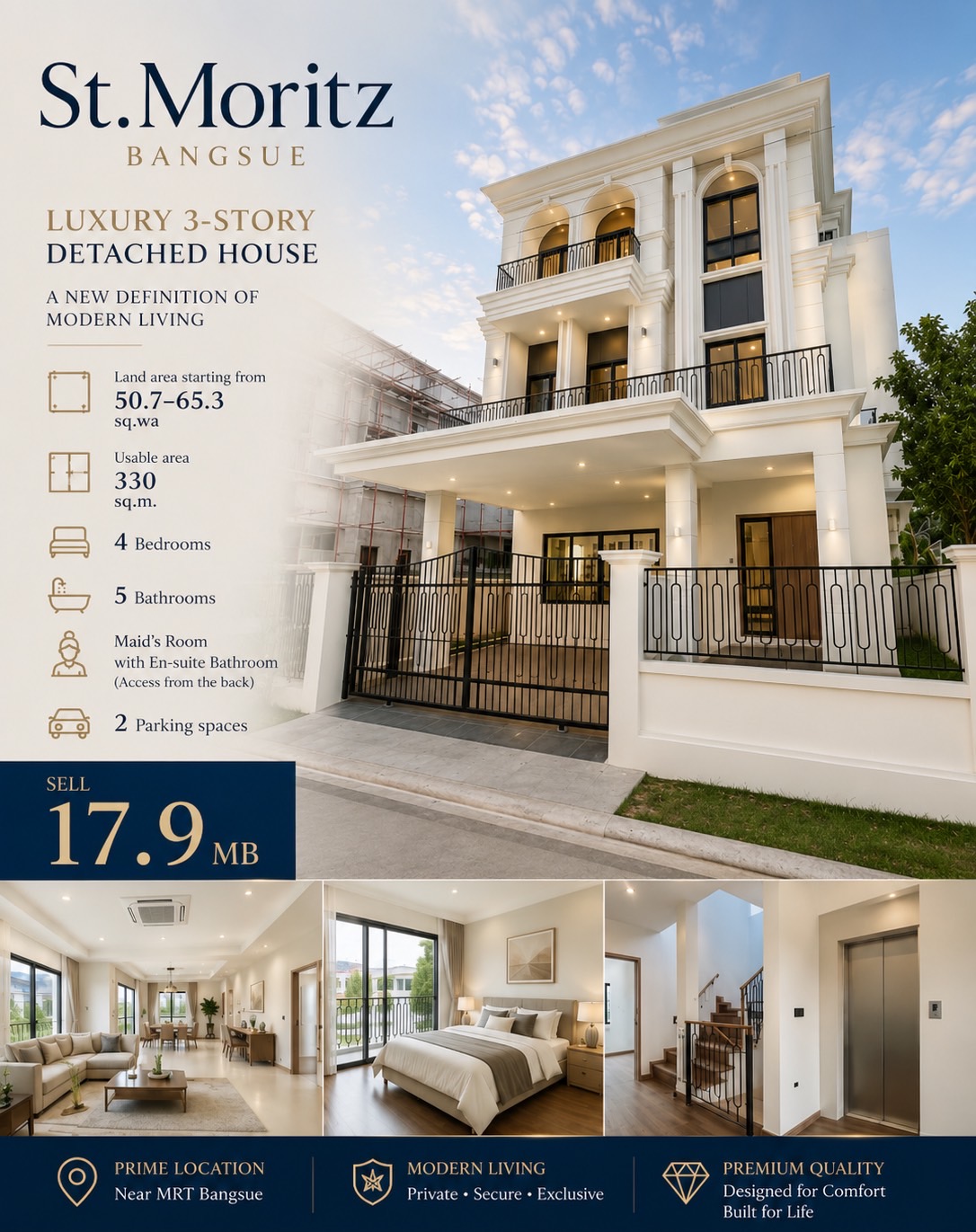 🏡 St. Moritz Bangsue | Luxury 3-Storey Detached House image