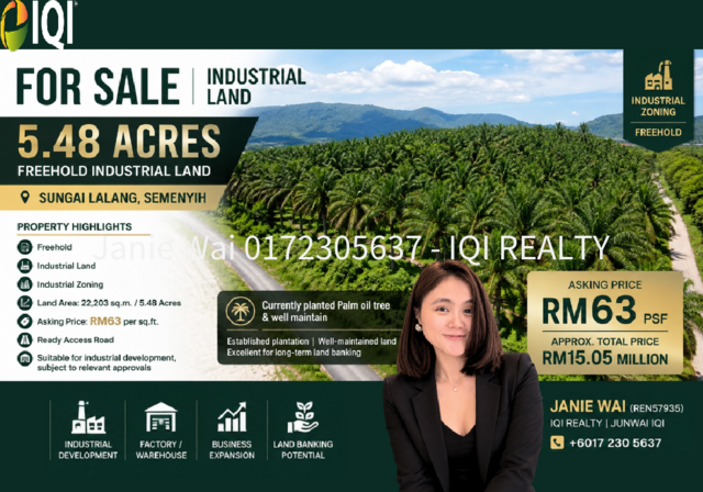Semenyih Sungai Lalang Industrial Land Freehold 5.48 acres