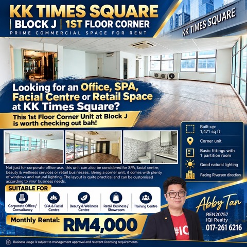 Looking for an Office, SPA, Facial Centre or Retail Space at KK Times Square?