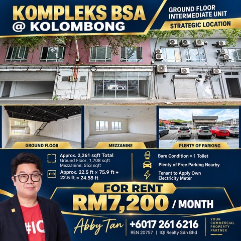 Kompleks BSA @ Kolombong | Ground Floor | Inter | Strategy Location